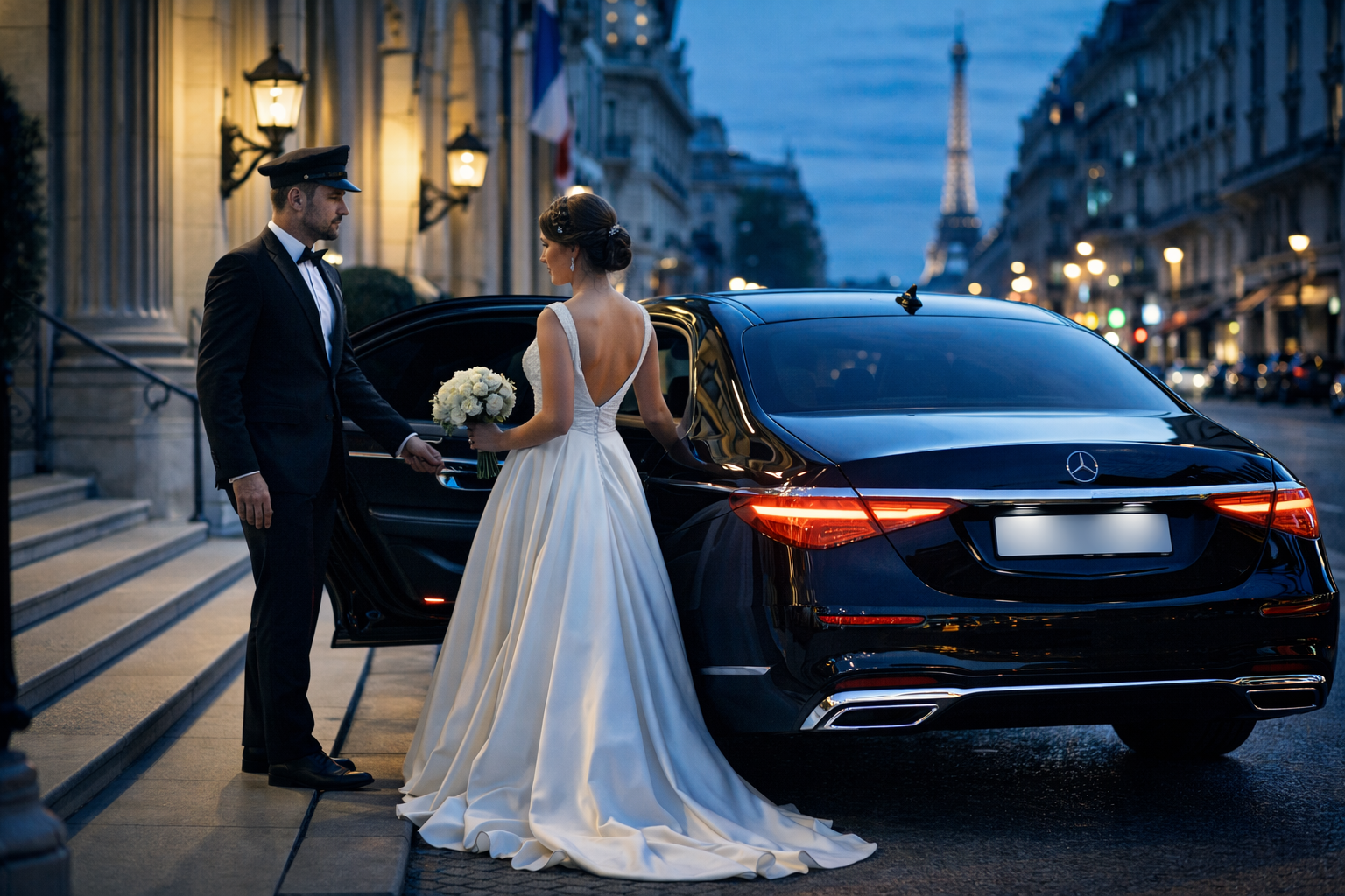 Mariage-VTC-Luxe-Paris - Chauffeur VTC luxe mariage gala Paris limousine Mon VTC Privé